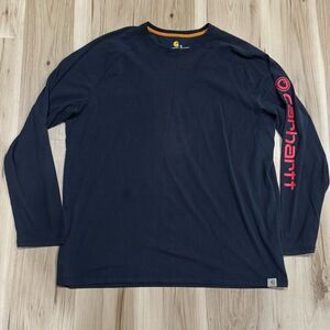 Carhartt Relaxed Fit Navy Blue Long Sleeve Shirt Men’s XL